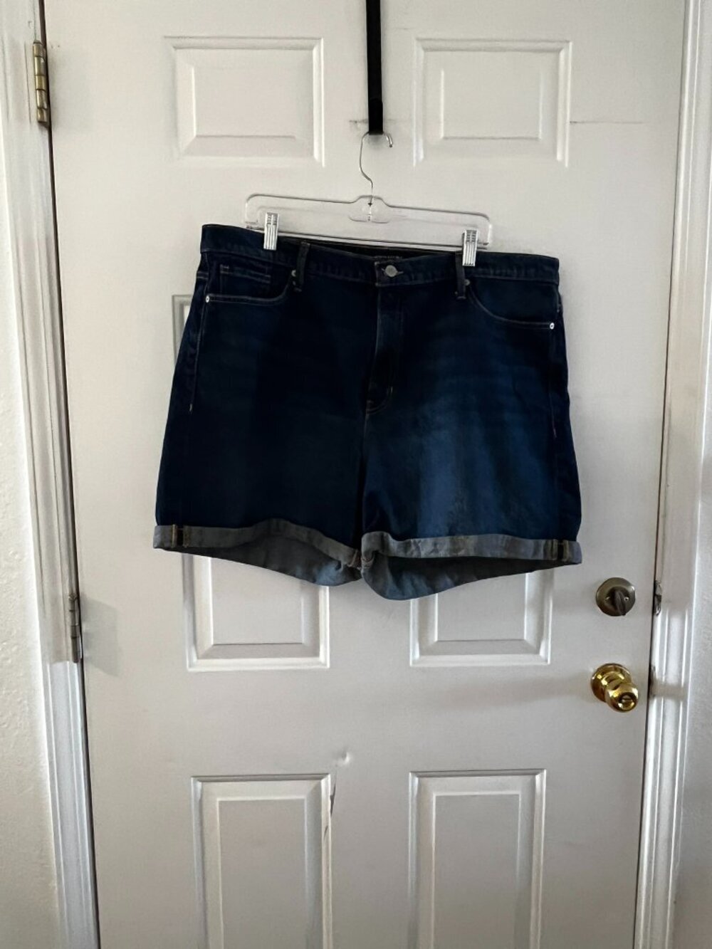Banana Republic Premium Clean Rinse Roll Cuff High-Rise Jean Shorts Sz 35 - Picture 10 of 12